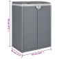 vidaXL Cubo de basura con dos puertas PP gris 65x45x88 cm vidaXL Cubo de basura con dos puertas PP gris 65x45x88 cm