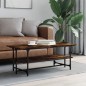 vidaXL Mesa de centro madera contrachapada roble ahumado 100x50x40 cm vidaXL Mesa de centro madera contrachapada roble ahumado 100x50x40 cm