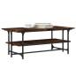 vidaXL Mesa de centro madera contrachapada roble ahumado 100x50x40 cm vidaXL Mesa de centro madera contrachapada roble ahumado 100x50x40 cm