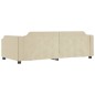 vidaXL Sofá cama nido con cajones tela color crema 100x200 cm vidaXL Sofá cama nido con cajones tela color crema 100x200 cm