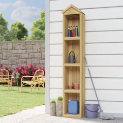 vidaXL Caseta herramientas jardín 40x33x222 cm madera pino impregnada 