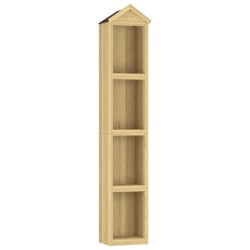 vidaXL Caseta herramientas jardín 40x33x222 cm madera pino impregnada 