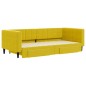vidaXL Sofá cama nido con cajones terciopelo amarillo 90x200 cm vidaXL Sofá cama nido con cajones terciopelo amarillo 90x200 cm