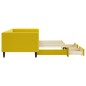 vidaXL Sofá cama nido con cajones terciopelo amarillo 90x200 cm vidaXL Sofá cama nido con cajones terciopelo amarillo 90x200 cm