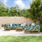vidaXL Juego de muebles de jardín 10 pzas madera de pino impregnada vidaXL Juego de muebles de jardín 10 pzas madera de pino impregnada