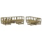 vidaXL Juego de muebles de jardín 10 pzas madera de pino impregnada vidaXL Juego de muebles de jardín 10 pzas madera de pino impregnada