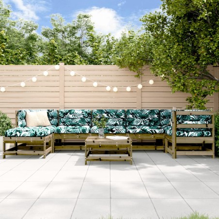 vidaXL Juego de muebles de jardín 8 pzas madera de pino impregnada