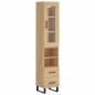 vidaXL Aparador de madera contrachapada roble Sonoma 34,5x34x180 cm vidaXL Aparador de madera contrachapada roble Sonoma 34,5x34x180 cm