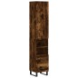 vidaXL Aparador de madera contrachapada roble ahumado 34,5x34x180 cm vidaXL Aparador de madera contrachapada roble ahumado 34,5x34x180 cm