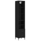 vidaXL Aparador de madera contrachapada negro 34,5x34x180 cm vidaXL Aparador de madera contrachapada negro 34,5x34x180 cm