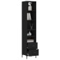 vidaXL Aparador de madera contrachapada negro 34,5x34x180 cm vidaXL Aparador de madera contrachapada negro 34,5x34x180 cm