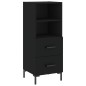 vidaXL Aparador de madera contrachapada negro 34,5x34x180 cm vidaXL Aparador de madera contrachapada negro 34,5x34x180 cm