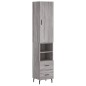 vidaXL Aparador alto madera contrachapada gris Sonoma 34,5x34x180 cm vidaXL Aparador alto madera contrachapada gris Sonoma 34,5x34x180 cm