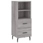 vidaXL Aparador alto madera contrachapada gris Sonoma 34,5x34x180 cm vidaXL Aparador alto madera contrachapada gris Sonoma 34,5x34x180 cm