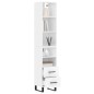 vidaXL Aparador alto madera contrachapada blanco brillo 34,5x34x180 cm vidaXL Aparador alto madera contrachapada blanco brillo 34,5x34x180 cm