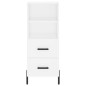 vidaXL Aparador alto madera contrachapada blanco 34,5x34x180 cm