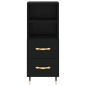 vidaXL Aparador de madera contrachapada negro 34,5x34x180 cm vidaXL Aparador de madera contrachapada negro 34,5x34x180 cm