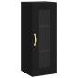 vidaXL Aparador de madera contrachapada negro 34,5x34x180 cm vidaXL Aparador de madera contrachapada negro 34,5x34x180 cm