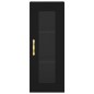 vidaXL Aparador de madera contrachapada negro 34,5x34x180 cm vidaXL Aparador de madera contrachapada negro 34,5x34x180 cm