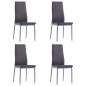 vidaXL Conjunto de mesa y sillas de comedor 5 piezas gris vidaXL Conjunto de mesa y sillas de comedor 5 piezas gris