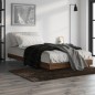 vidaXL Estructura de cama madera contrachapada roble marrón 90x200 cm