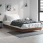 vidaXL Estructura de cama madera contrachapada roble marrón 90x200 cm