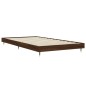 vidaXL Estructura de cama madera contrachapada roble marrón 90x200 cm