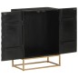 vidaXL Aparador de hierro y madera maciza de mango negro 55x34x75 cm vidaXL Aparador de hierro y madera maciza de mango negro 55x34x75 cm