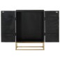 vidaXL Aparador de hierro y madera maciza de mango negro 55x34x75 cm vidaXL Aparador de hierro y madera maciza de mango negro 55x34x75 cm