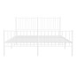 vidaXL Estructura cama metal con cabecero y estribo blanco 150x200 cm