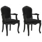 vidaXL Sillas de comedor 2 uds terciopelo negro 62x59,5x100,5 cm vidaXL Sillas de comedor 2 uds terciopelo negro 62x59,5x100,5 cm