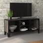 vidaXL Mueble de TV metal y MDF gris 105x36x47 cm