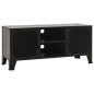 vidaXL Mueble de TV metal y MDF gris 105x36x47 cm