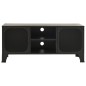 vidaXL Mueble de TV metal y MDF gris 105x36x47 cm