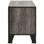 vidaXL Mueble de TV metal y MDF gris 105x36x47 cm