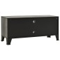 vidaXL Mueble de TV metal y MDF gris 105x36x47 cm
