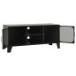 vidaXL Mueble de TV metal y MDF gris 105x36x47 cm