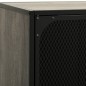 vidaXL Mueble de TV metal y MDF gris 105x36x47 cm