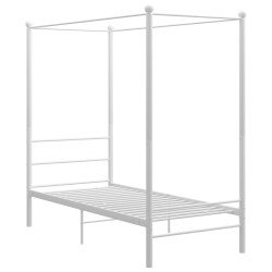 vidaXL Estructura de cama con dosel metal blanco 100x200 cm