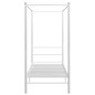 vidaXL Estructura de cama con dosel metal blanco 100x200 cm vidaXL Estructura de cama con dosel metal blanco 100x200 cm