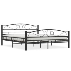 vidaXL Estructura de cama de acero negro 160x200 cm