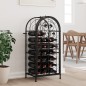 vidaXL Botellero para 33 botellas hierro forjado negro 45x36x100 cm vidaXL Botellero para 33 botellas hierro forjado negro 45x36x100 cm