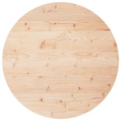 vidaXL Tablero de mesa redondo madera maciza de pino Ø80x3 cm