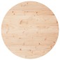 vidaXL Tablero de mesa redondo madera maciza de pino Ø80x3 cm