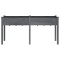 vidaXL Jardinera con forro madera maciza de abeto gris 161x45x76 cm vidaXL Jardinera con forro madera maciza de abeto gris 161x45x76 cm