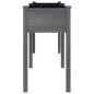 vidaXL Jardinera con forro madera maciza de abeto gris 161x45x76 cm vidaXL Jardinera con forro madera maciza de abeto gris 161x45x76 cm