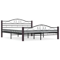 vidaXL Estructura de cama de metal negra 160x200 cm