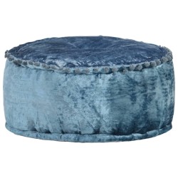 vidaXL Puf redondo de terciopelo azul 40x20 cm
