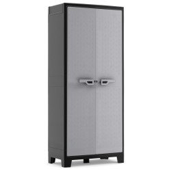 Keter Armario de almacenaje multiusos Titan negro y gris 182 cm