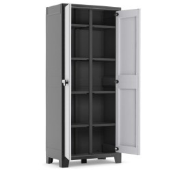 Keter Armario de almacenaje multiusos Titan negro y gris 182 cm
